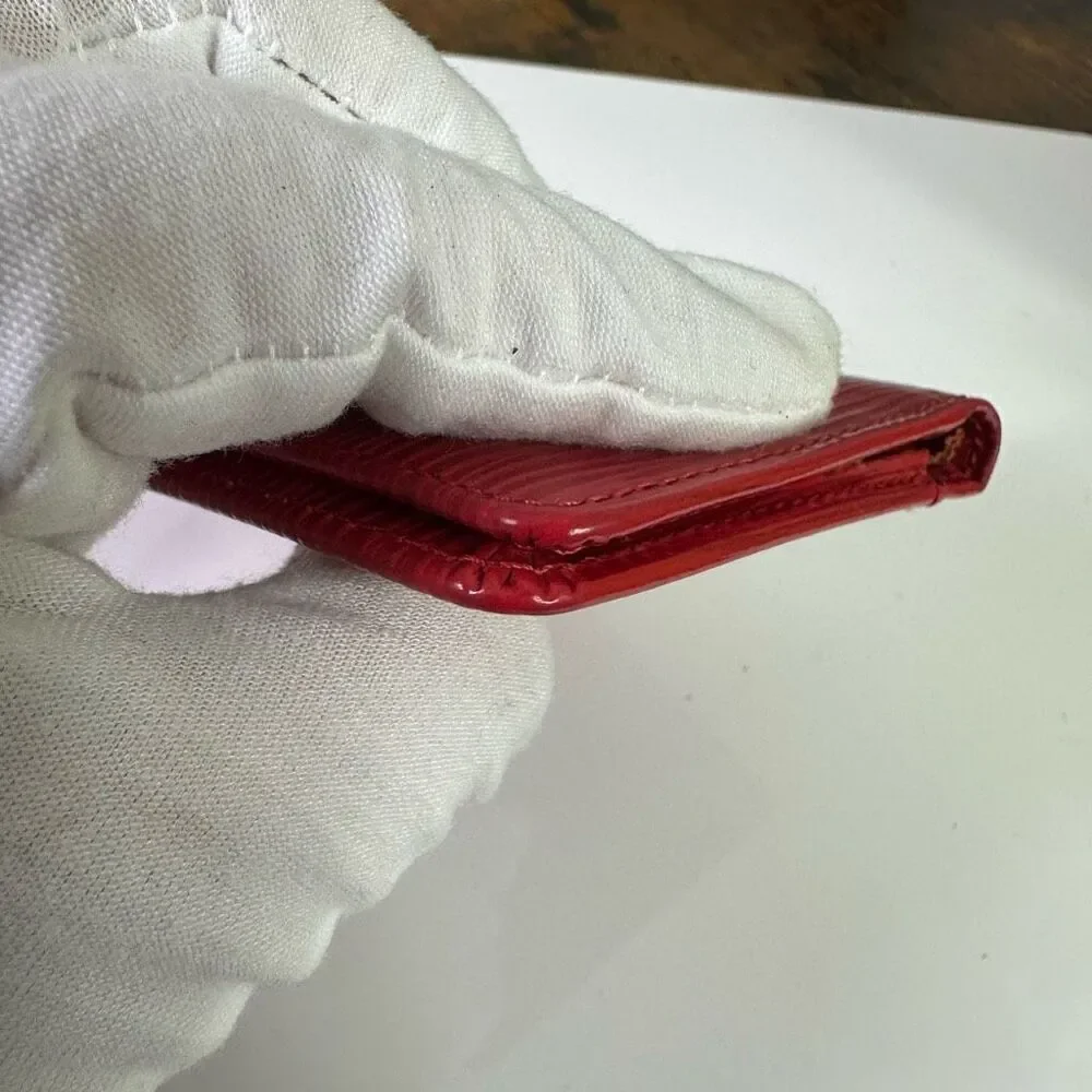 Louis‎ Vuitton Red Epi Leather Slim Vertical Bifold
